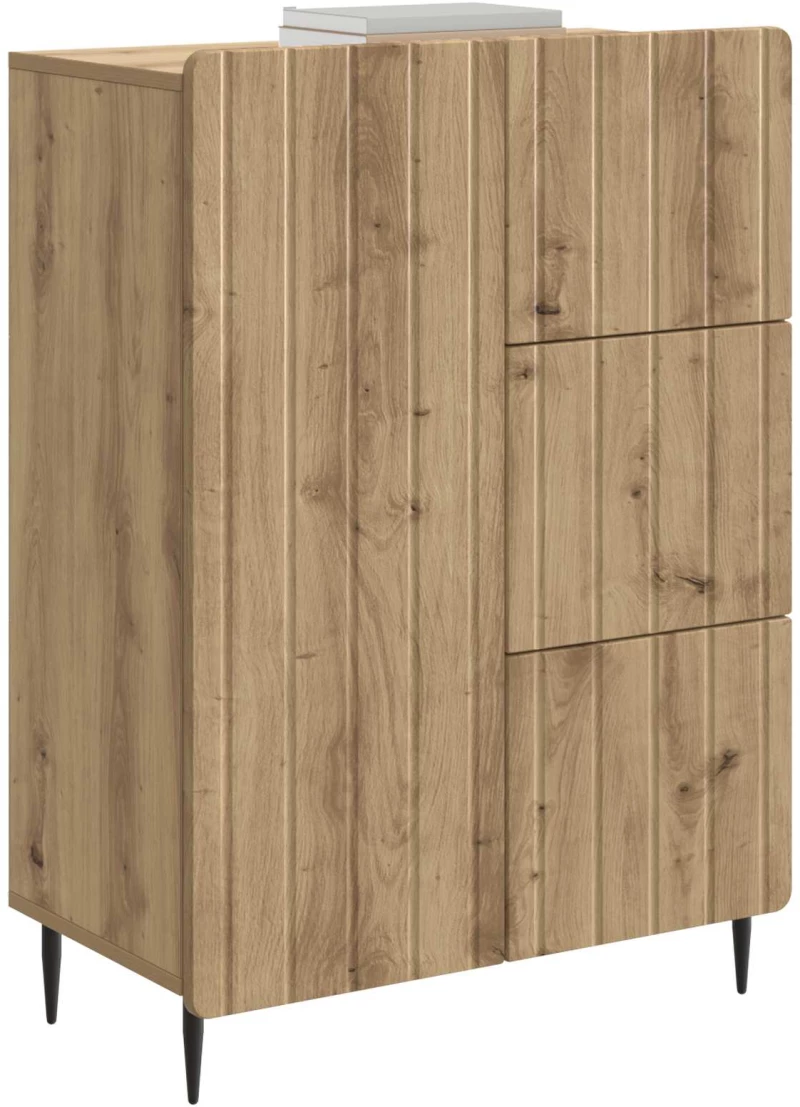 vidaXL Πλαϊνό γραφείο με συρτάρι Artisan Δρυς 66 x 34,5 x 91,5 εκ