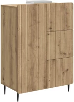 vidaXL Πλαϊνό γραφείο με συρτάρι Artisan Δρυς 66 x 34,5 x 91,5 εκ
