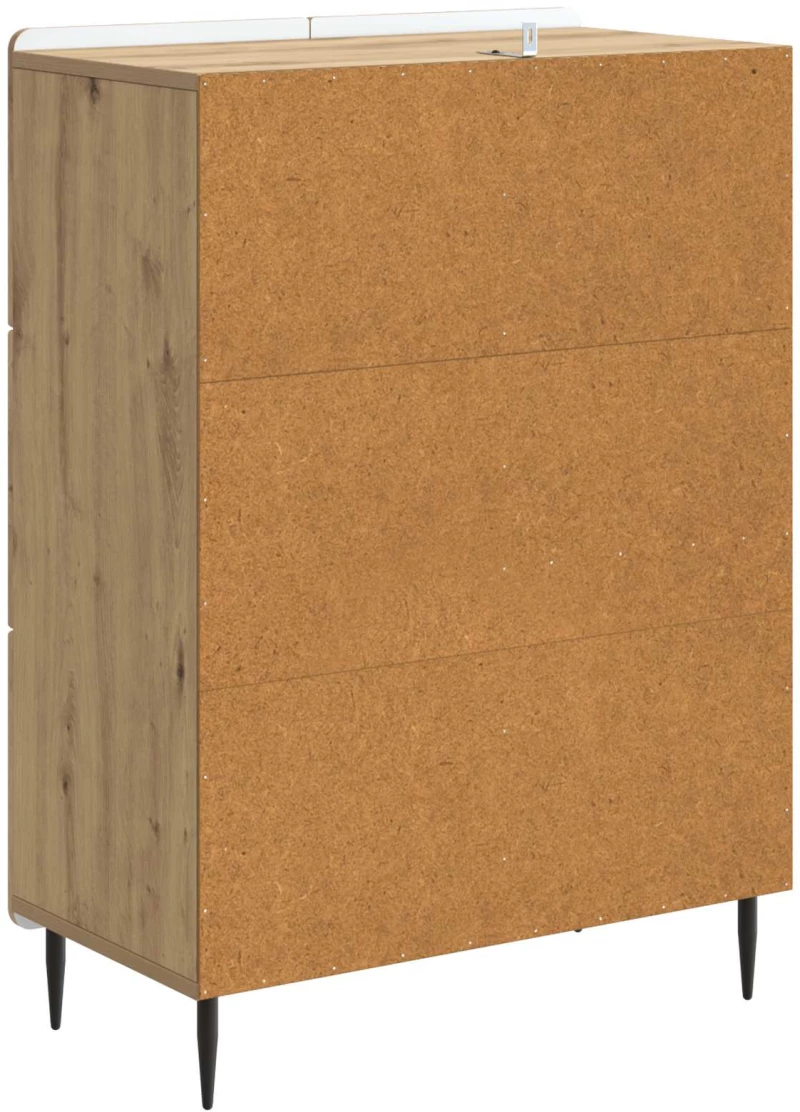 vidaXL Πλαϊνό γραφείο με συρτάρι Artisan Δρυς 66 x 34,5 x 91,5 εκ