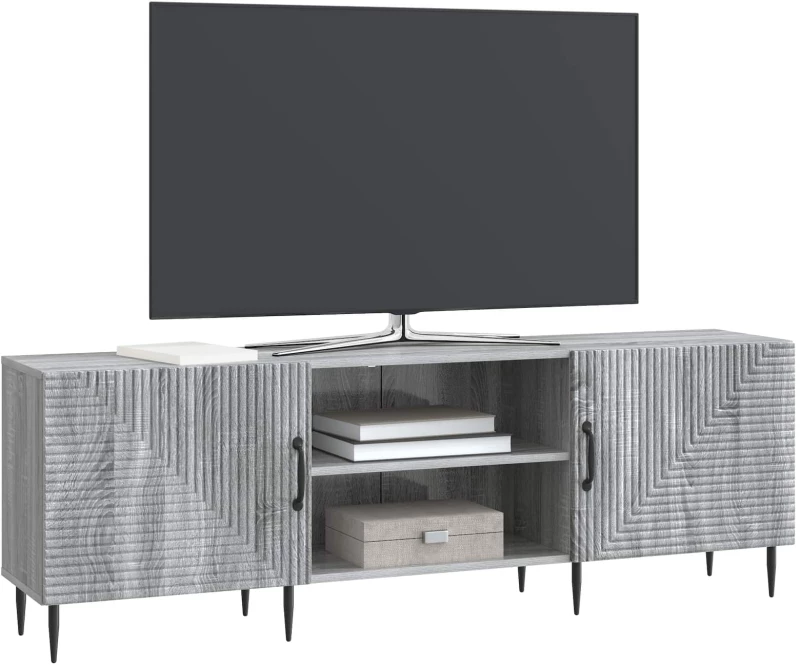 vidaXL Ντουλάπι TV Γκρι Sonoma 150 x 31 x 50 εκ. Επεξεργασμένο Ξύλο