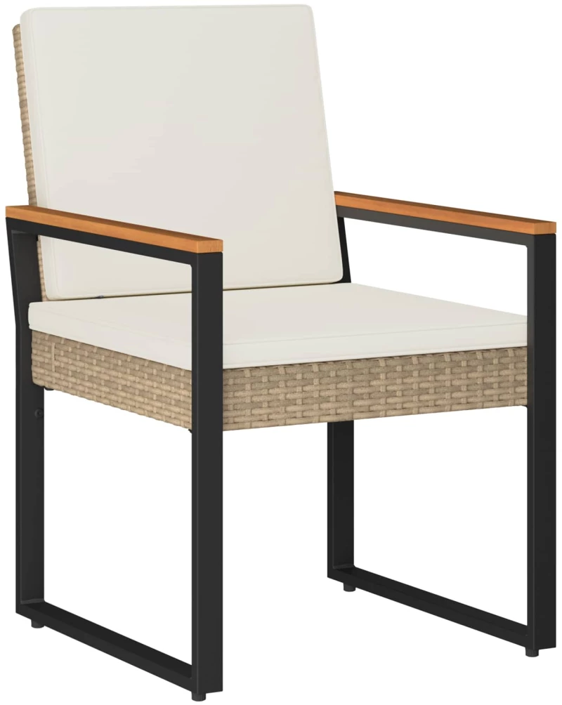 vidaXL Σετ Εξωτερικών Επίπλων 3 pcs Μπεζ και Κρέμ συνθετικό ρατάν