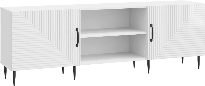 vidaXL Ντουλάπι TV Γυαλιστερό Λευκό 150 x 31 x 50 εκ.