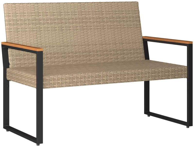 vidaXL Σετ Εξωτερικών Επίπλων 4 pcs Μπεζ και Κρέμ συνθετικό ρατάν