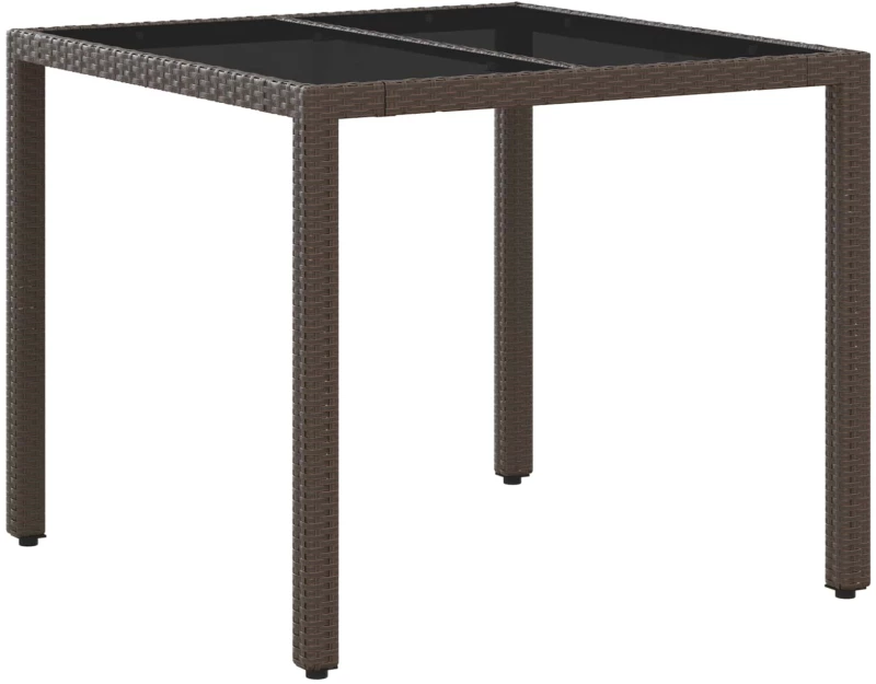 vidaXL Σετ Εξωτερικής Τραπέζης 5 pcs Καφέ και Κρέμα Λευκό