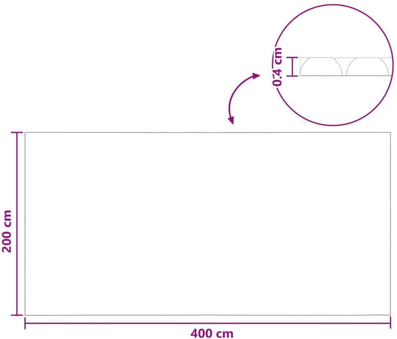 vidaXL Ηλιακή Κάλυψη Πισίνας Βαρέως Τύπου 400 x 200 εκ 200 μμ