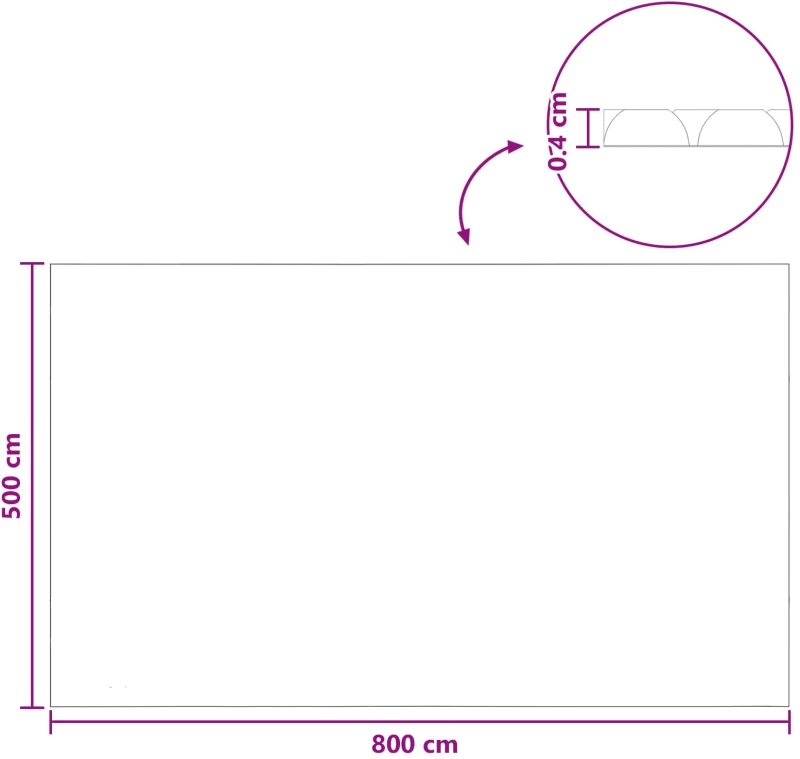 vidaXL Ηλιακή Κάλυψη Πισίνας Βαρέως Τύπου 800 x 500 cm 200 μm