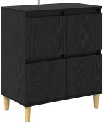 vidaXL Πλαϊνό γραφείο Μαύρη Οξυά 60 x 35 x 70 cm Επεξεργασμένο ξύλο