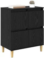 vidaXL Πλαϊνό γραφείο Μαύρη Οξυά 60 x 35 x 70 cm Επεξεργασμένο ξύλο