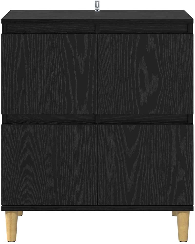 vidaXL Πλαϊνό γραφείο Μαύρη Οξυά 60 x 35 x 70 cm Επεξεργασμένο ξύλο