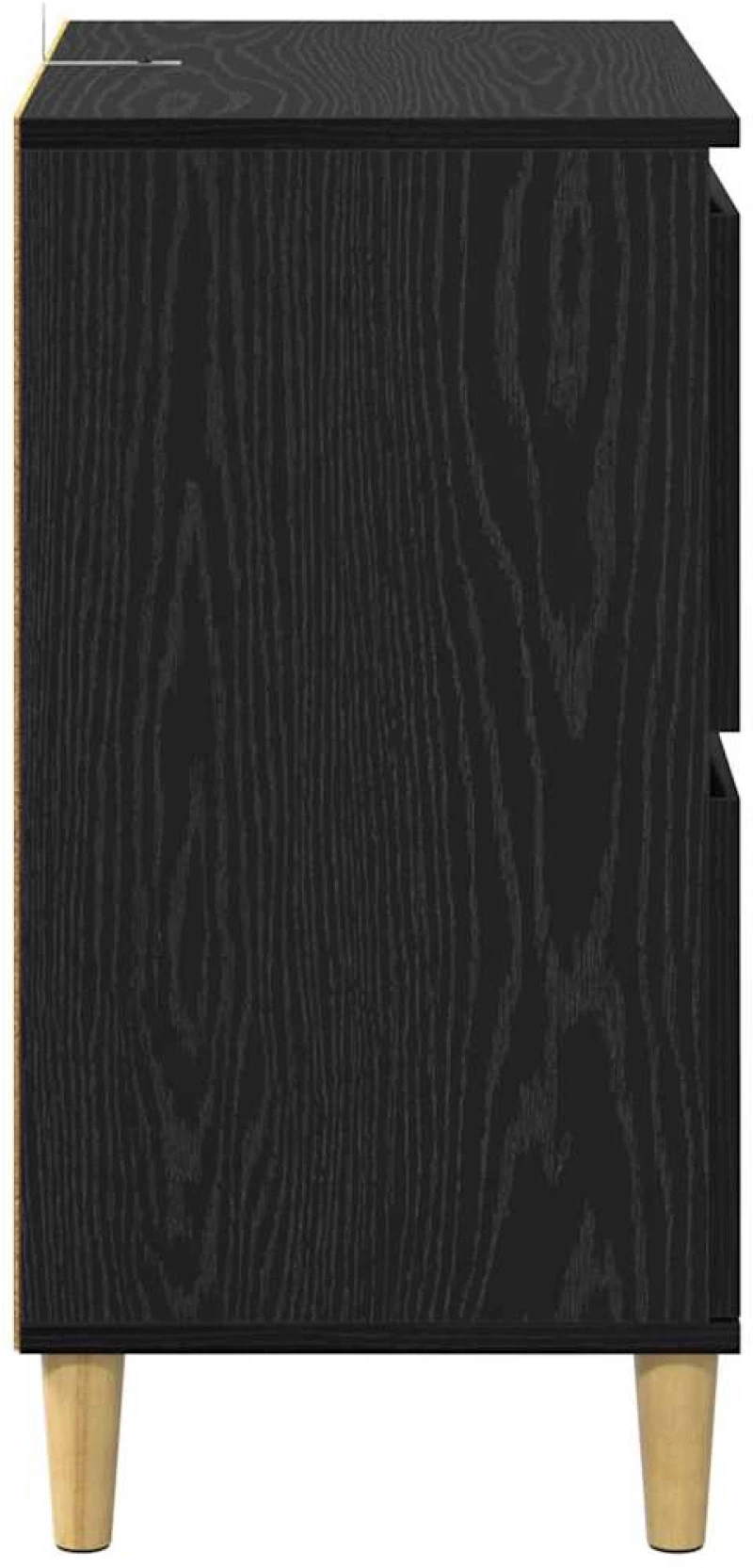 vidaXL Πλαϊνό γραφείο Μαύρη Οξυά 60 x 35 x 70 cm Επεξεργασμένο ξύλο