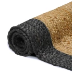 vidaXL Χαλιά χώρου Σκούρο Γκρι 120 x 170 cm Γιούτα