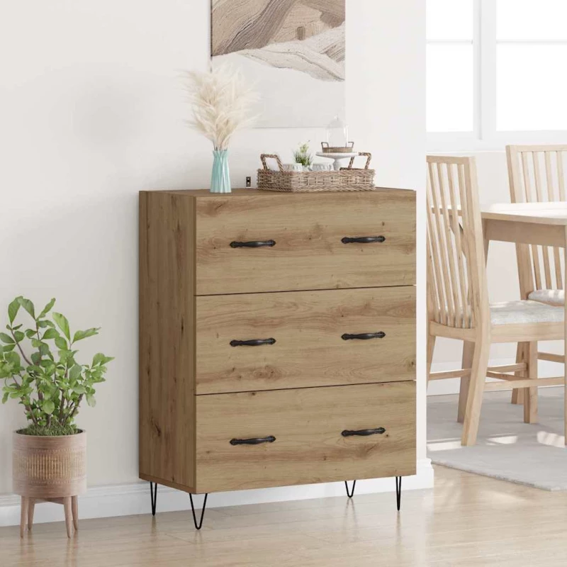 vidaXL Πλαϊνό γραφείο με συρτάρι Artisan Oak 69,5 x 34 x 90 εκ.