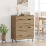 vidaXL Πλαϊνό γραφείο με συρτάρι Artisan Oak 69,5 x 34 x 90 εκ.