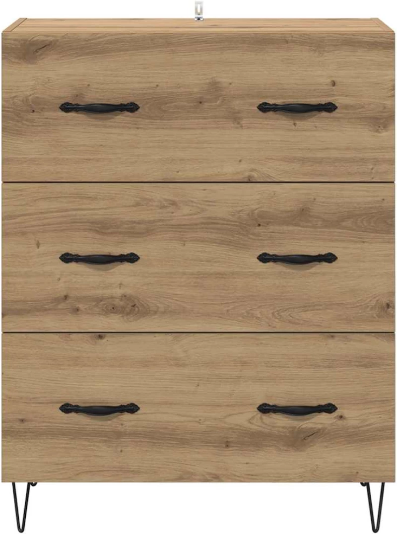vidaXL Πλαϊνό γραφείο με συρτάρι Artisan Oak 69,5 x 34 x 90 εκ.
