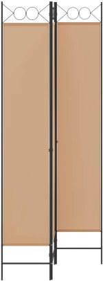 vidaXL 3-Panel Room Divider Μπεζ 120 x 220 cm Ύφασμα