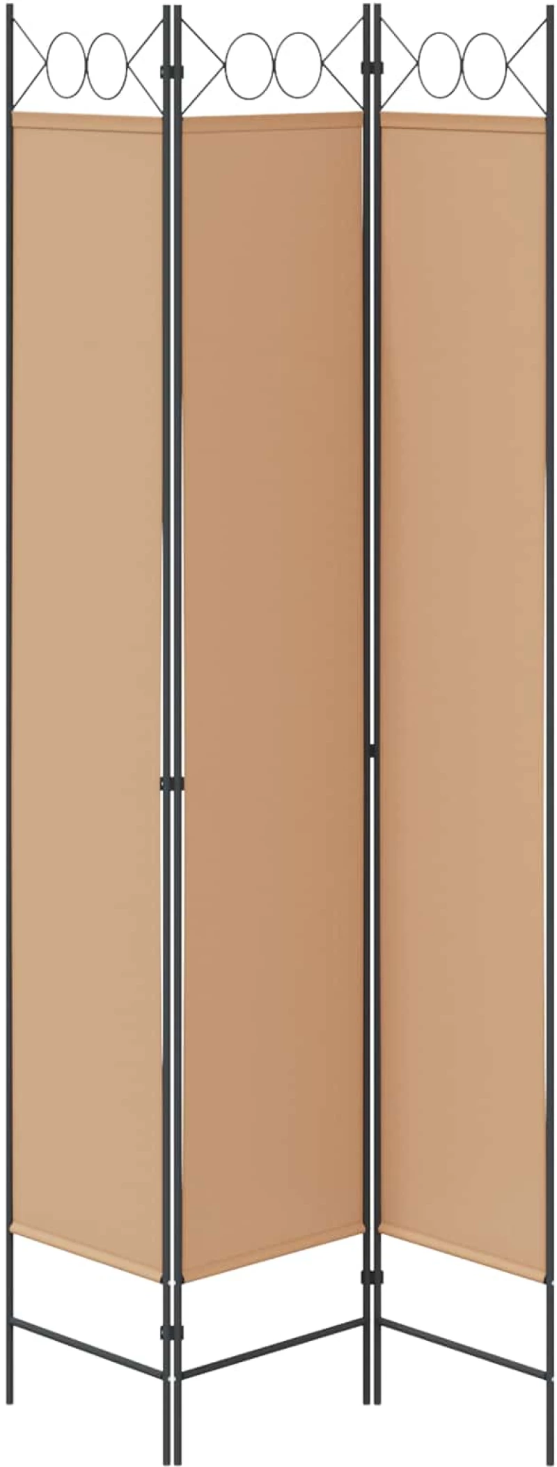 vidaXL 3-Panel Room Divider Μπεζ 120 x 220 cm Ύφασμα