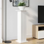 vidaXL Βάση φυτών Γυαλιστερό Λευκό 30,5 x 30 x 100,5 εκ