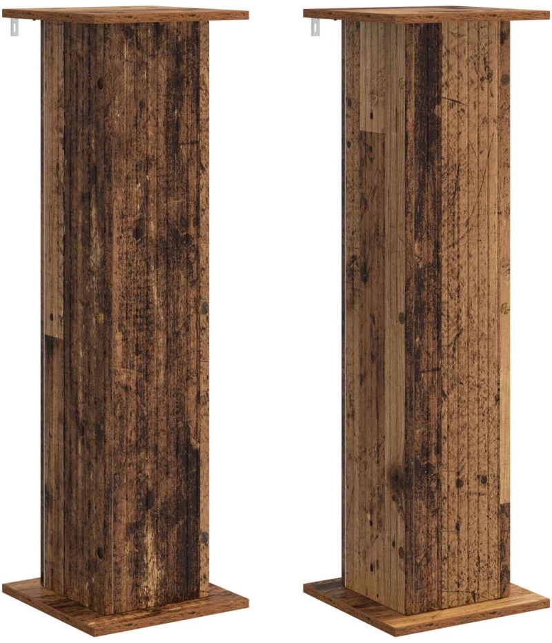 vidaXL Βάση φυτών 2 pcs Παλαιωμένο ξύλο 30,5 x 30 x 100,5 εκ
