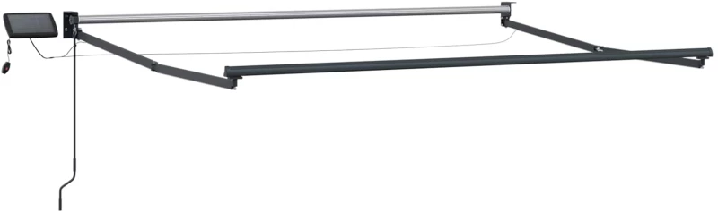 vidaXL Χειροκίνητη αναδιπλούμενη τέντα με LED 3 x 2 m