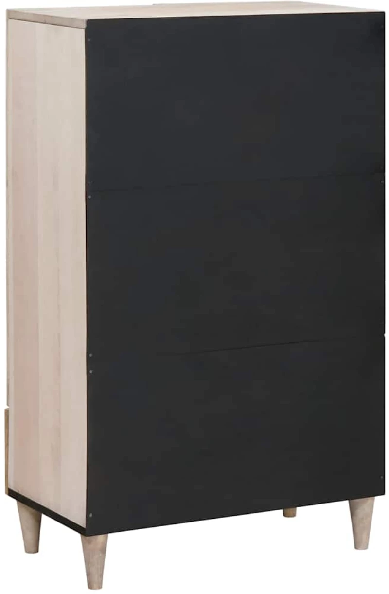 vidaXL Highboard Λευκό 60 x 33 x 100 εκ. Μασίφ ξύλο μάνγκο