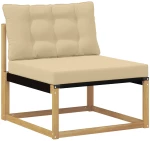 vidaXL Σειρά Καναπέ Εξωτερικού με μαξιλάρι 7 pcs Λευκό και Μπεζ