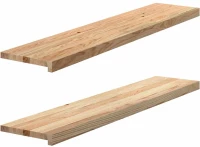 vidaXL Περβάζια παραθύρων 2 τεμ. 120x25x2 εκ. Ακατέργαστο Μασίφ Δρυός
