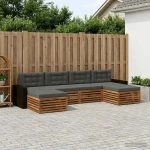 vidaXL Σετ Καναπέ με μαξιλάρι 6 pcs Στερεό Ξύλο Ακακίας