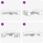 vidaXL Σετ Καναπέ με μαξιλάρι 8 pcs Στερεό Ξύλο Ακακίας