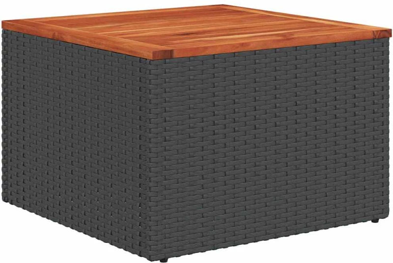 vidaXL Σετ Καναπέ Κήπου με μαξιλάρι 10 pcs Μαύρο συνθετικό ρατάν
