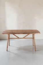 Stewehome Μασίφ Τραπέζι Καρυδιάς Slim 150x80x74,5cm 150x80 cm
