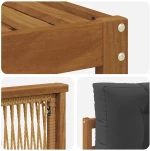 vidaXL Σειρά Καναπέ Εξωτερικού με μαξιλάρι 9 pcs