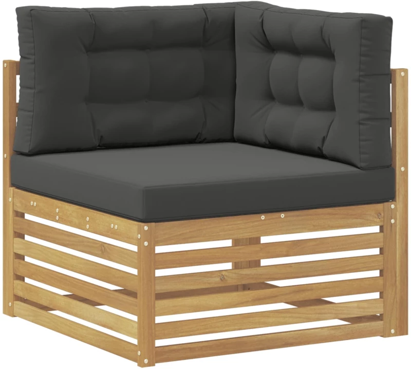 vidaXL Σειρά Καναπέ Εξωτερικού με μαξιλάρι 8 pcs Άσπρο και Ανθρακί