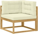 vidaXL Σειρά Καναπέ Εξωτερικού με μαξιλάρι 9 pcs Λευκό και Κρεμ