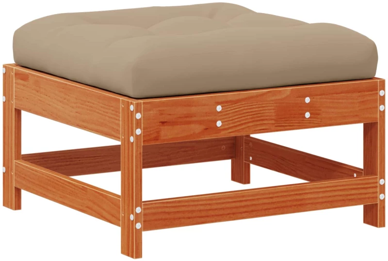 vidaXL Σετ Ξαπλώστρας Κήπου 7 pcs Κερί Παλαίωσης Μασίφ Ξύλο Πεύκου