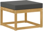 vidaXL Σειρά Καναπέ Εξωτερικού με μαξιλάρι 5 pcs Άσπρο και Ανθρακί
