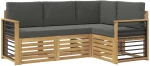 vidaXL Σετ Καναπέ 4 pcs Άσπρο και Ανθρακί 187,5 x 128,5 x 73 εκ