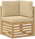 vidaXL Σετ Καναπέ 4 pcs Λευκό και Μπεζ 185,5 x 126,5 x 73 εκ