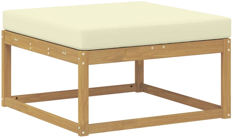vidaXL Σειρά Καναπέ Εξωτερικού με μαξιλάρι 7 pcs Λευκό και Κρεμ
