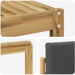 vidaXL Σειρά Καναπέ Εξωτερικού με μαξιλάρι 9 pcs Άσπρο και Ανθρακί