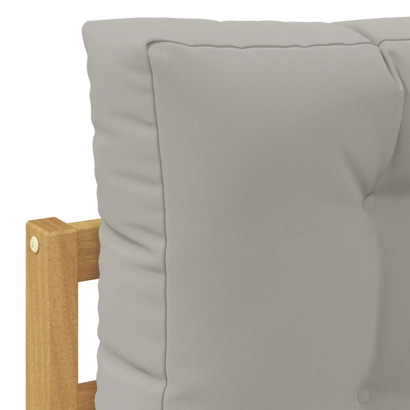 vidaXL Σειρά Καναπέ Εξωτερικού 7 pcs Λευκό και Ανοιχτό Γκρι