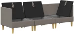 vidaXL Σετ Επίπλων Σαλονιού με μαξιλάρι 3 pcs Taupe Ύφασμα
