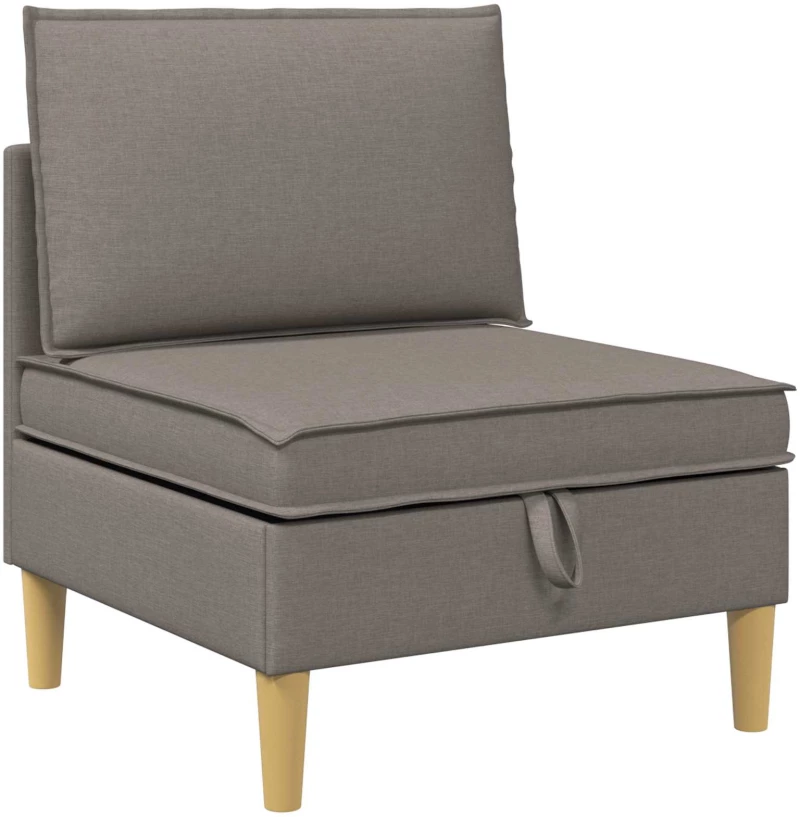 vidaXL Σετ Επίπλων Σαλονιού με μαξιλάρι 3 pcs Taupe Ύφασμα