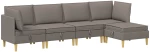 vidaXL Σετ Επίπλων Σαλονιού με μαξιλάρι 5 pcs Taupe Ύφασμα