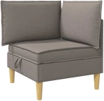 vidaXL Σετ Επίπλων Σαλονιού με μαξιλάρι 5 pcs Taupe Ύφασμα
