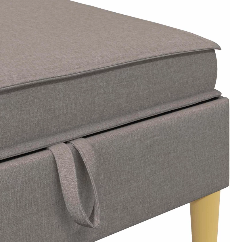 vidaXL Σετ Επίπλων Σαλονιού με μαξιλάρι 5 pcs Taupe Ύφασμα