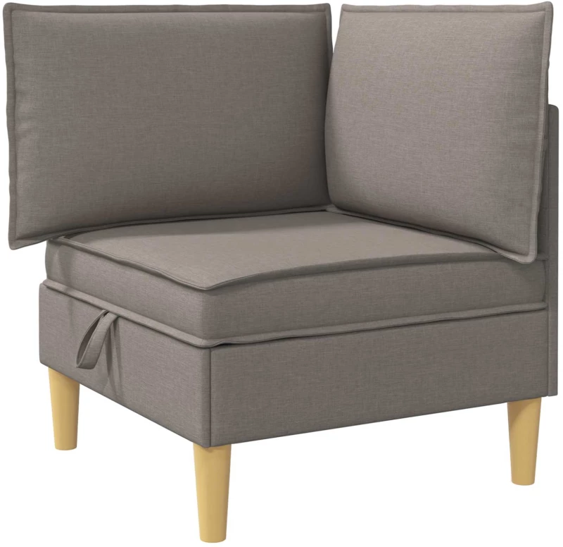 vidaXL Σετ Επίπλων Σαλονιού με μαξιλάρι 6 pcs Taupe Ύφασμα