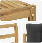 vidaXL Σειρά Καναπέ Εξωτερικού με μαξιλάρι 6 pcs Άσπρο και Ανθρακί