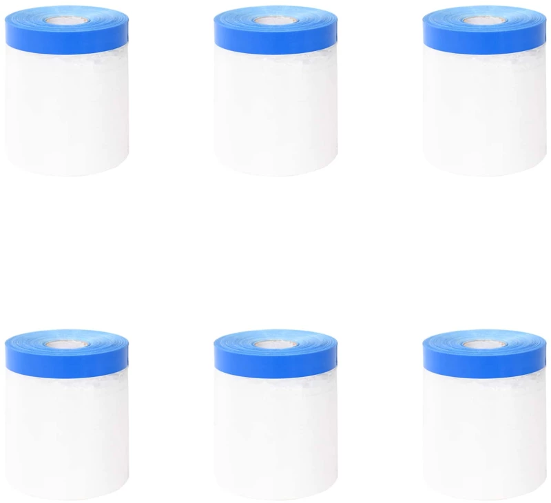 vidaXL Ταινία μάσκας με κόλλα 6 pcs Διαφανές και Μπλε 110 x 2000 εκ.