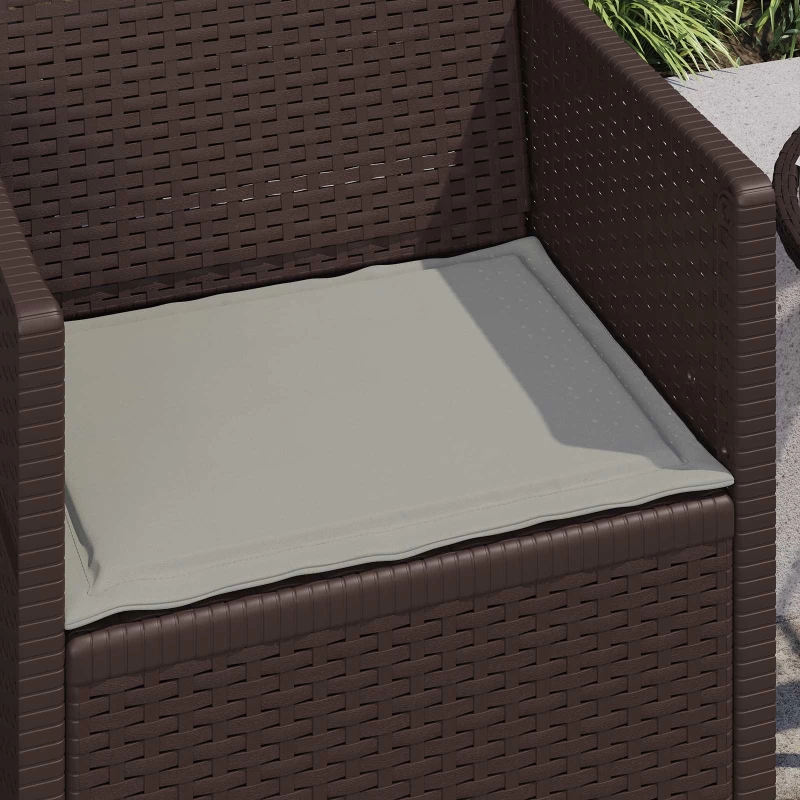 vidaXL Μαξιλάρια καθισμάτων 4 pcs Ανοιχτό γκρι 47 x 36 x 2 εκ.