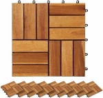 vidaXL Πλάκα Κατασκευής 20 pcs Καφέ 30 x 30 cm Ξύλο Ακακίας